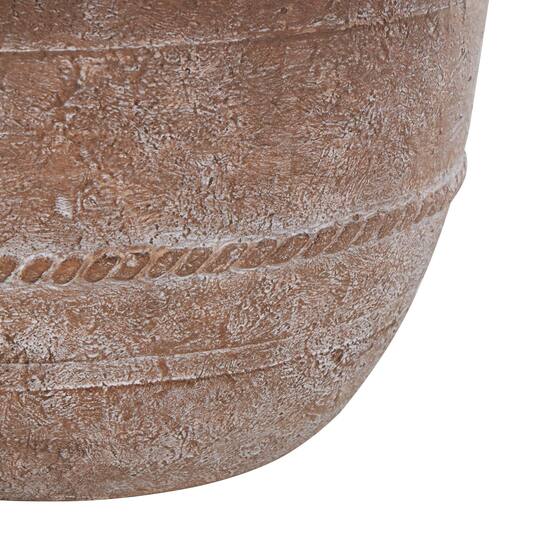 18" Brown Magnesium Oxide Mediterranean Inspired Vase